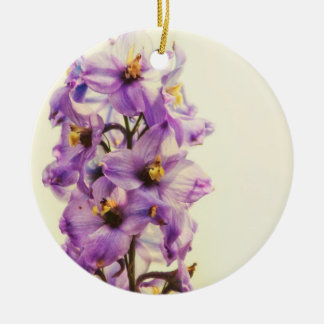 Ornamento De Cerâmica Delphinium roxo de Larkspur