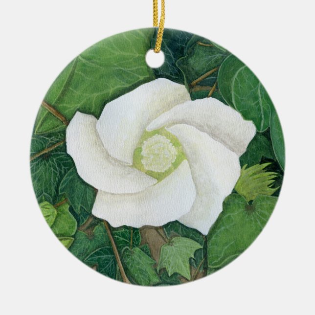 Ornamento De Cerâmica Delta Rosa (Frente)