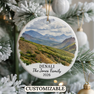Ornamento De Cerâmica Denali National Park Personalizado, Alasca Persona