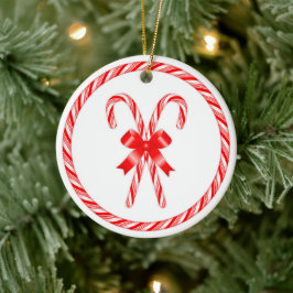 Ornamento De Cerâmica Denominação Candy Cane