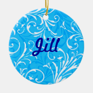 Ornamento De Cerâmica Denominação Ornamental Azul