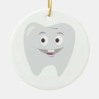 Ornamento De Cerâmica Dente feliz