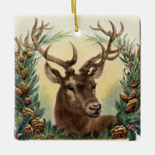 ORNAMENTO DE CERÂMICA DENTES DE NATAL, PINOS, COROAS, VERMELHOS VERDES