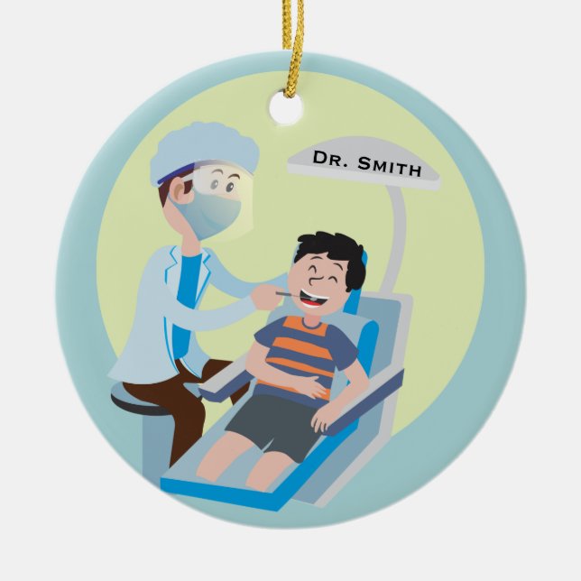 Ornamento De Cerâmica Dentist Ceramic Ornament (Frente)