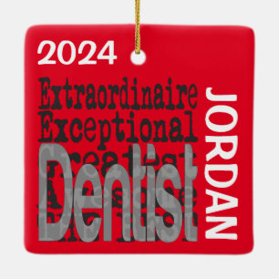 Ornamento De Cerâmica Dentist Extraordinaire CUSTOM
