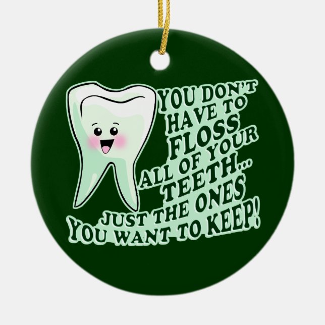 Ornamento De Cerâmica Dentista (Frente)