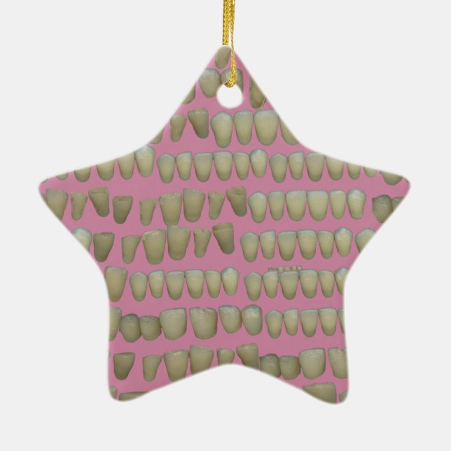 ORNAMENTO DE CERÂMICA DENTISTA DENTISTA ORTODÔNICA ROTTEN DENTISMO BOCA (Verso)