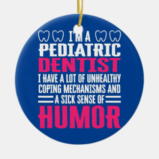 Ornamento De Cerâmica Dentista Pediátrico Roupa Cute Engraçado Dentista