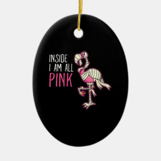 Ornamento De Cerâmica Dentro I All Pink Flamingo | Funny Flamingo