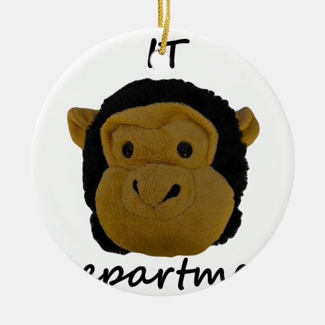 Ornamento De Cerâmica Departamento de TI (Frente)