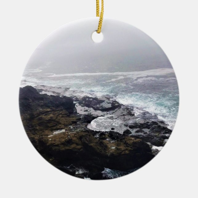 Ornamento De Cerâmica Depoe Bay, Oregon (Frente)