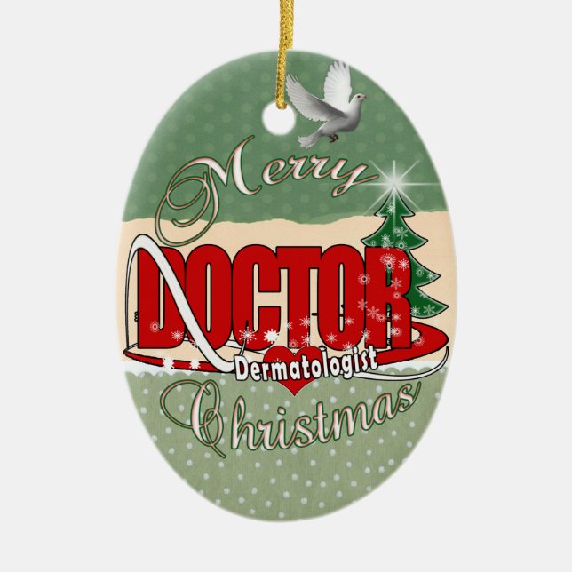 Ornamento De Cerâmica Dermatologista do DOUTOR NATAL (Frente)