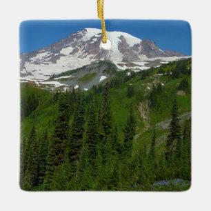 Ornamento De Cerâmica Derretimento Glacial no Monte Rainier