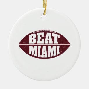 Ornamento De Cerâmica Derrote Miami Vintage Aggie Futebol Dia de Jogo Sá