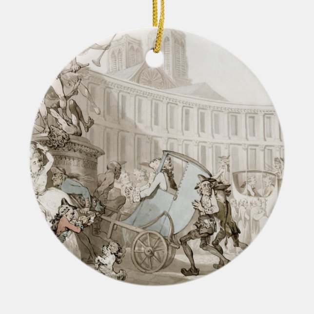 Ornamento De Cerâmica DES Victoires do lugar do La, Paris, c.1789 (Frente)