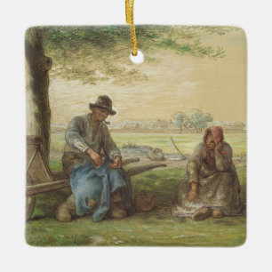 Ornamento De Cerâmica Descanso dos camponeses