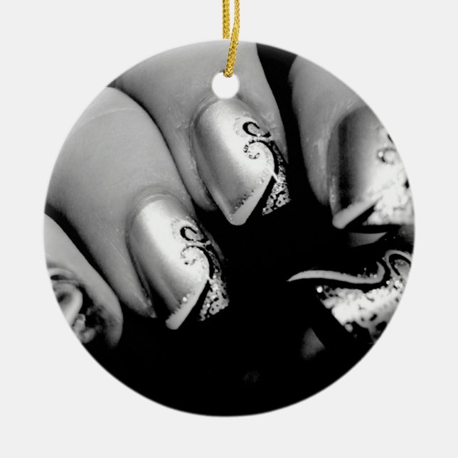 Ornamento De Cerâmica Descaroços do Designer (Frente)