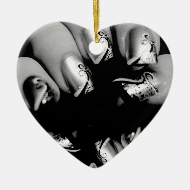 Ornamento De Cerâmica Descaroços do Designer (Frente)