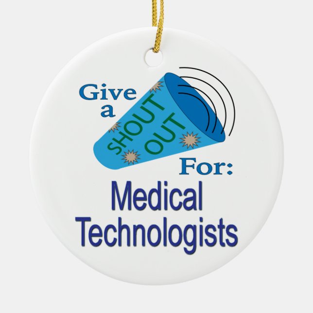 Ornamento De Cerâmica Descubra os tecnólogos médicos (Frente)