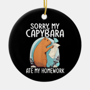 Ornamento De Cerâmica Desculpe, Minha Capybara Encantou Minha Casa
