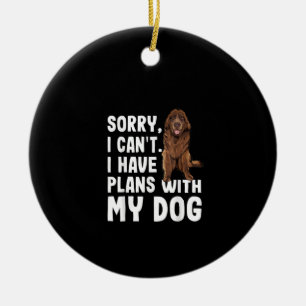 Ornamento De Cerâmica Desculpe, Não Posso Ter Planos Com Meu Cachorro D