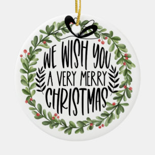 Ornamento De Cerâmica Desejamos-lhe uma Feliz Fúria de Vias Aquáticas de