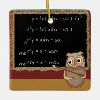 Ornamento De Cerâmica Desejo do Natal da matemática