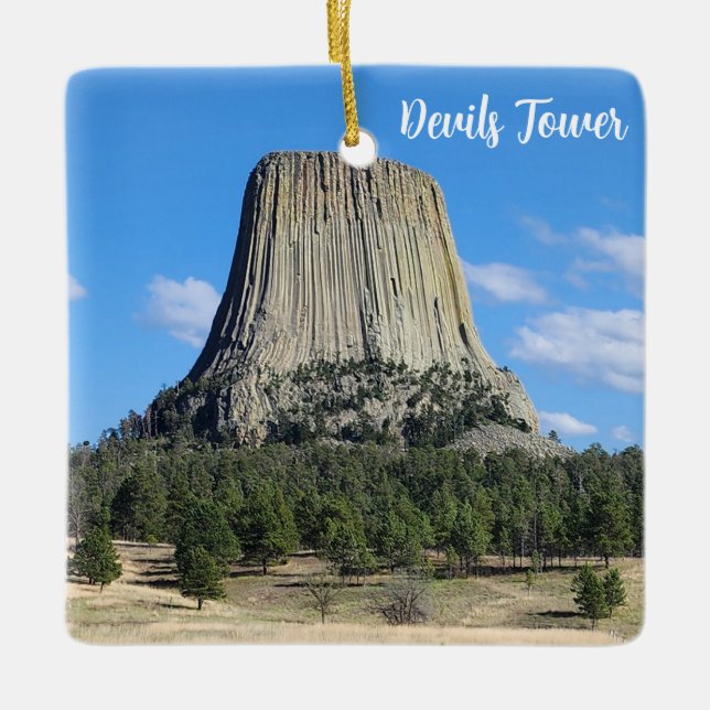 Ornamento De Cerâmica Desejos da Devils Tower (Frente)