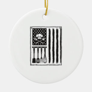 Ornamento De Cerâmica Desenho de Camisa de Utensílios de Cozinha Bandeir