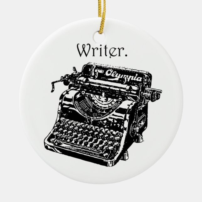 Ornamento De Cerâmica Desenho de Desenho de Tinta do Escritor de Digital (Frente)