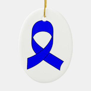 Ornamento De Cerâmica Desenho de Faixa Azul