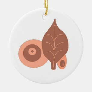 Ornamento De Cerâmica Desenho de Folha Abstrata
