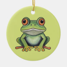 Desenho de sapo com lápis de cor