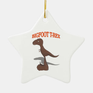 Ornamento De Cerâmica Desenho T-Rex Bigfoot