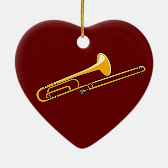 Ornamento De Cerâmica Desenho Trombone (Verso)