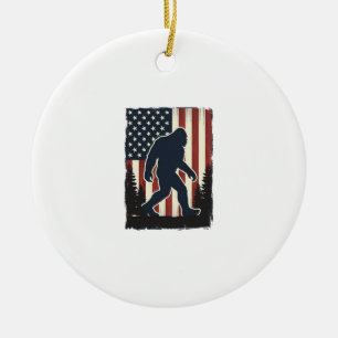 Ornamento De Cerâmica Desenho Vetorial Floresta da Bandeira Americana Bi