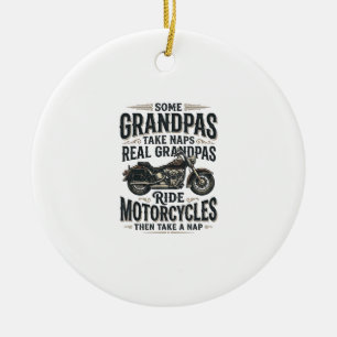 Ornamento De Cerâmica Desenho Vetorial Vintage de Cochilo de Moto do Avô