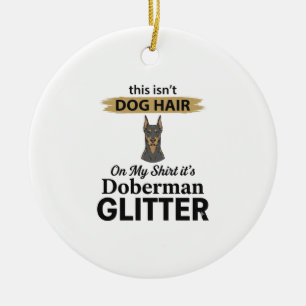 Ornamento De Cerâmica Desenho Vintage Amante de Cão Engraçado Brilho Dob