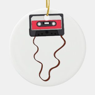 Ornamento De Cerâmica Desferida a fita cassete Mixtape Retroativa