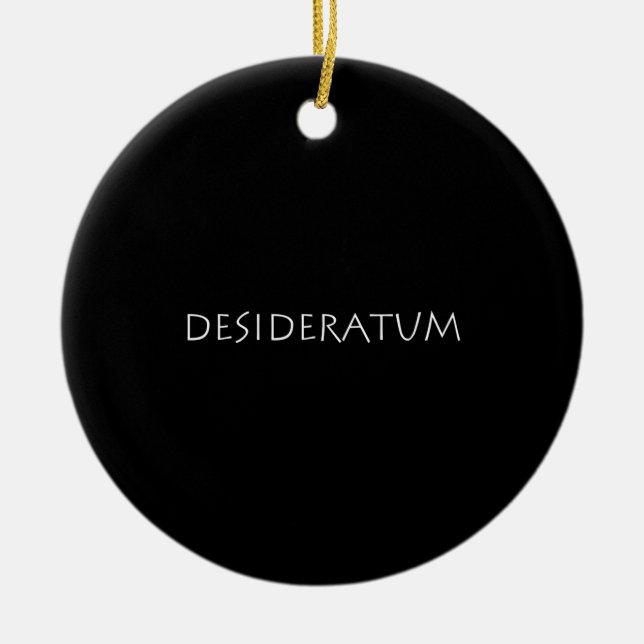 Ornamento De Cerâmica Desideratum (Frente)