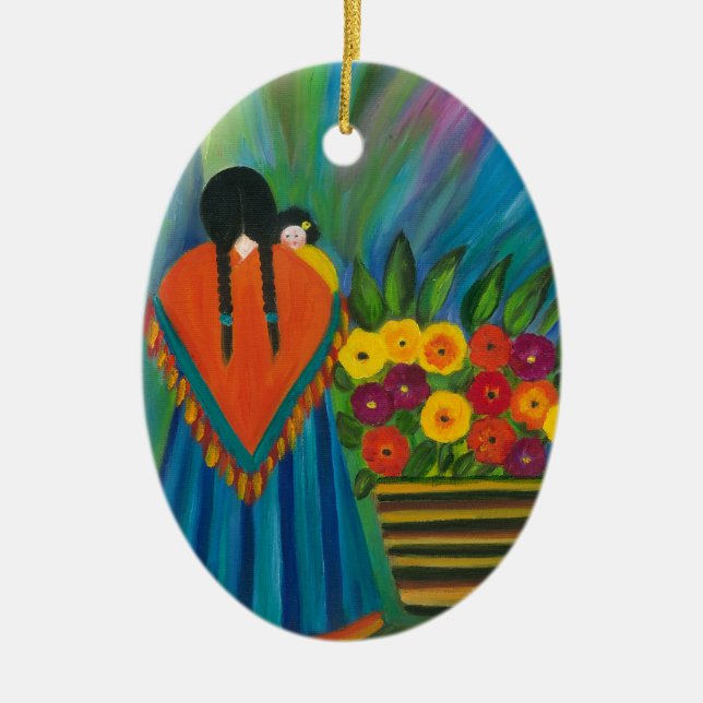 Ornamento De Cerâmica Design #1 do sudoeste (Frente)