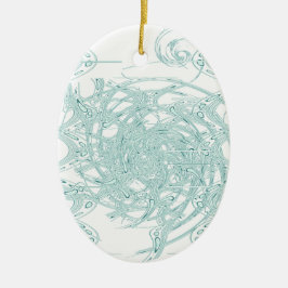 Ornamento De Cerâmica Design claro verde branco