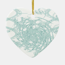 Ornamento De Cerâmica Design claro verde branco