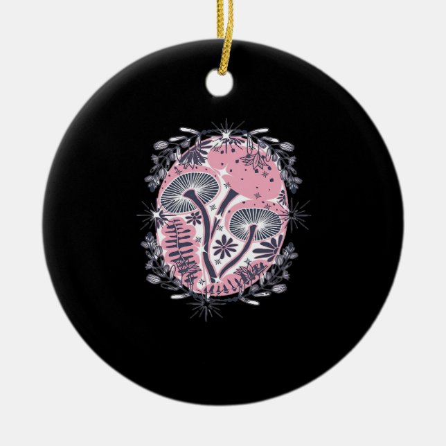 Ornamento De Cerâmica Design Clássico de Whimsigoth Art (Frente)