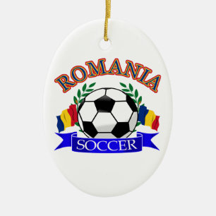 Ornamento De Cerâmica Design da bola de futebol de Romania