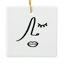 Design de Arte Moderna Minimalista Abstrata Facial