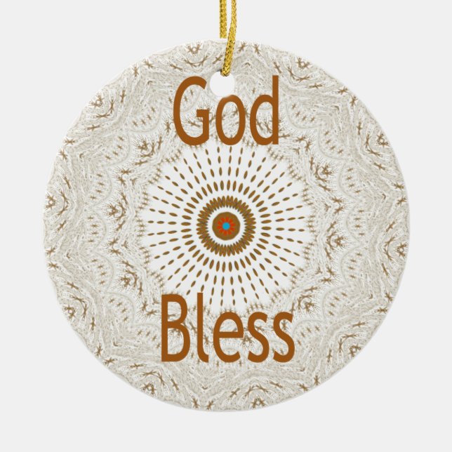 Ornamento De Cerâmica Design de arte tradicional africana (Frente)