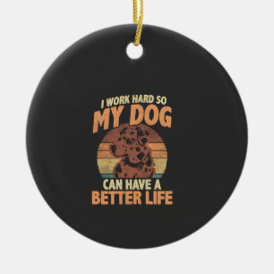 Ornamento De Cerâmica Design de Citação Motivacional de Pet Mãe e Pai de