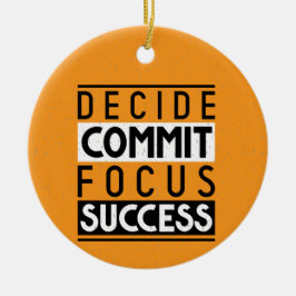 Ornamento De Cerâmica Design de Cotação Motivacional para Achievers