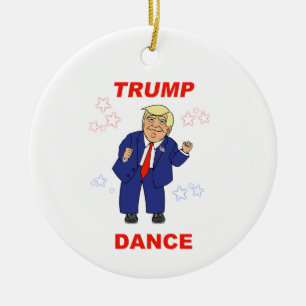Ornamento De Cerâmica Design de Dança de Trump